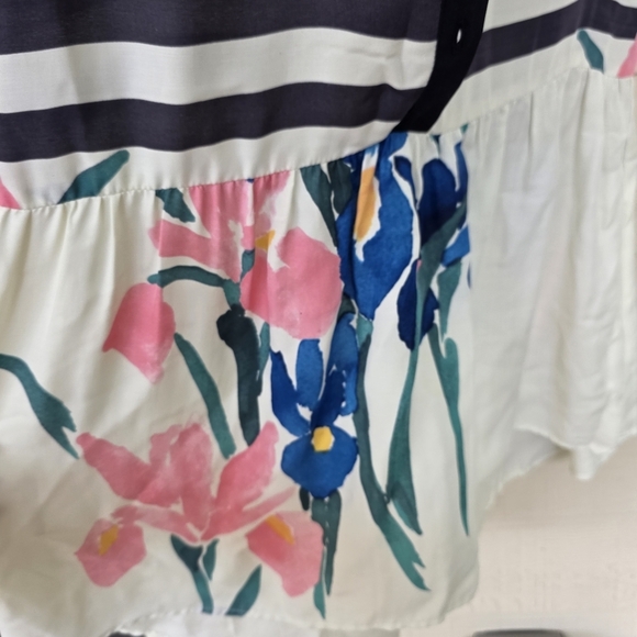 Cor Y Floral Striped Short Sleeve Dress 4 - Picture 7 of 11